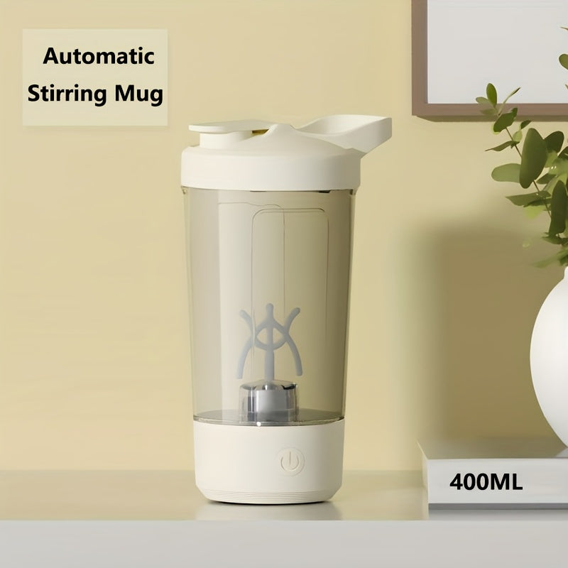 1pc of a 400Ml Portable Rechargeable Electric Stirring Cup That Automatically Mixes. This Electric Mixing Mug Features a Rotating Design Suitable for Both Indoor And Outdoor Use, Perfect for Beverages Like Hot Chocolate, Coco
